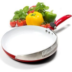 10-Inch Stainless Steel 2-in-1 Nonstick Frying Pan & Strainer